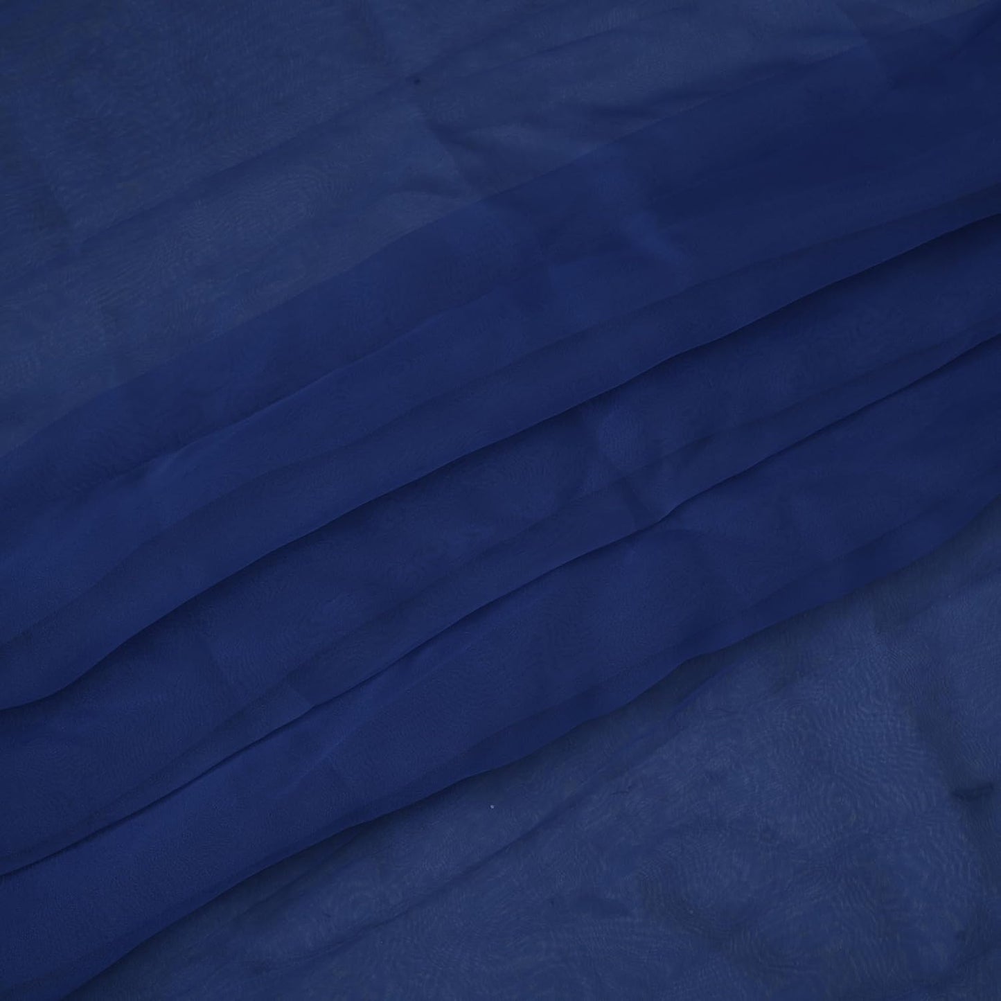 Organza Fabric 5 Yard Bridal Solid Sheer Organza Fabric Bolt for Wedding Dress, Fashion, Crafts, Decorations Silky Shiny Organza 44" - (5 Yard, Navy Blue)