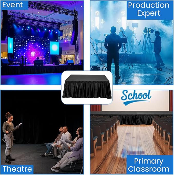 4'x4' 1 Stage Platform - Portable, Folding Lightweight Aluminum Performance Deck with Adjustable Height 17"-28" - US Patented Design