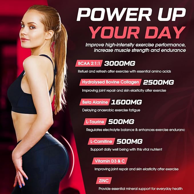 Creatine Gummies for Women, Sugar-Free Creatine Monohydrate with Collagen, BCAAs, Vitamin C & B12 for Muscles, Energy & Booty, Post Workout Supplements and Vegan Preworkout Gummies for Women
