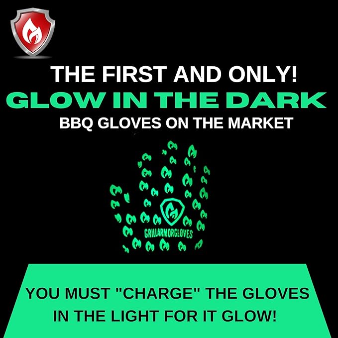 Grill Armor Oven Gloves – 932°F Heat, Fire & Cut Resistant Mitts for BBQ, Grill, Cooking, Grilling, Baking, Smoker & Fire Pit