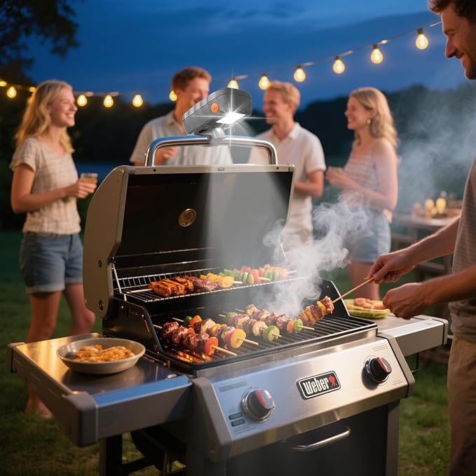 Auto On/Off Grill Light for Blackstone & Weber, Outdoor BBQ Light with Gravity Sensor, LED Griddle Accessory, Perfect Gifts, Stocking Stuffers for Men Dad Husband, Mens Gifts