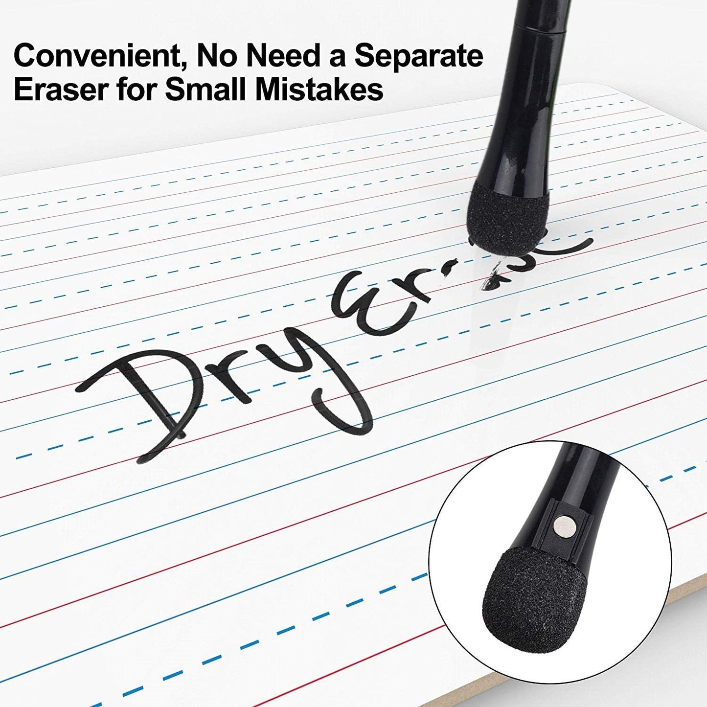 Browill Magnetic Dry Erase Markers, Fine Tip Low Odor Whiteboard Markers for Kids & School, Work On White board & Calendar, Refrigerator (12 Pack)