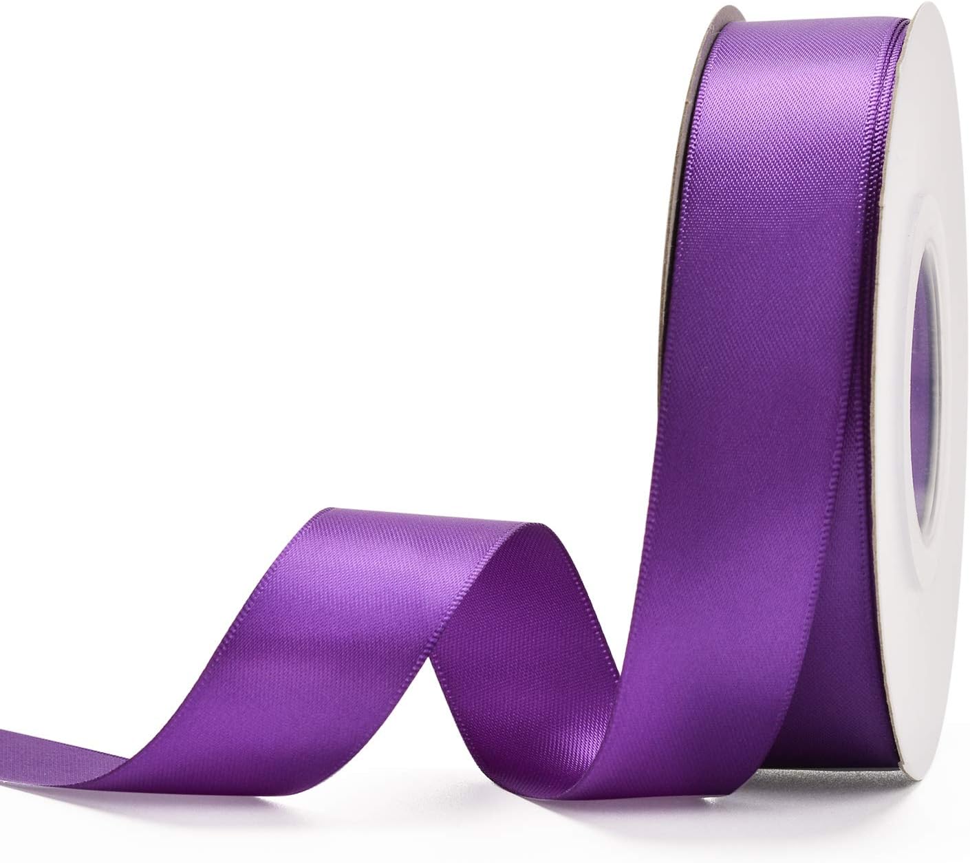 YAMA Purple Double Face Satin Ribbon - 7/8 Inch 25 Yards Purple Silk Ribbons for Crafts Gift Wrapping Wreaths