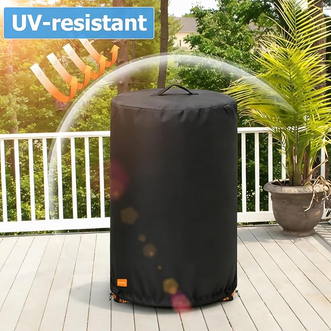 Cover for Ninja Fireside 360 Fire Pit,Outdoor Heavy Duty 600D Waterproof Cover for Ninja Fireside 360 Outdoor Heater,Designed with Buckles and Drawstring to Fix,Fits Ninja Fireside 360 Firepit