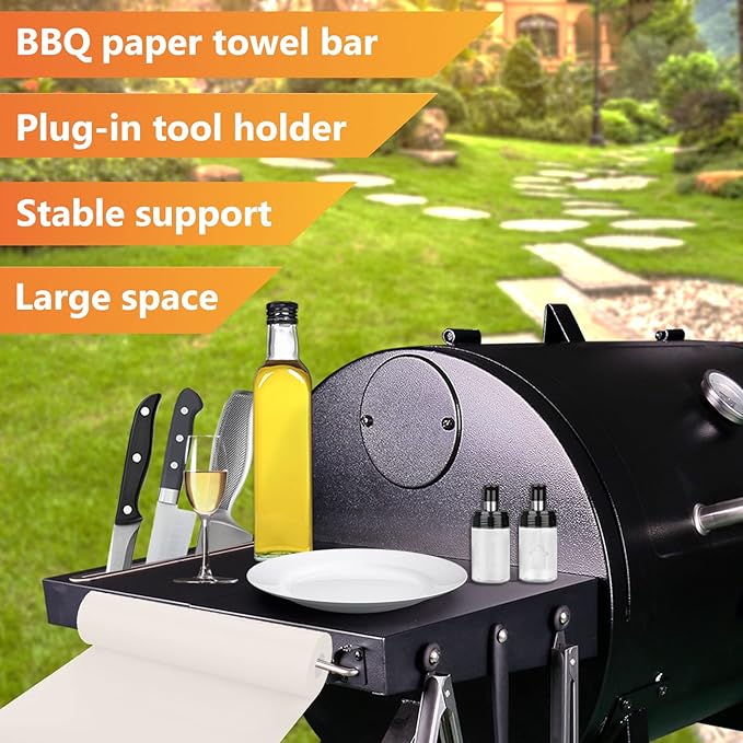 GRISUN Grill Table Shelf for Pit Boss 700/1000/1150/500 Series Pellet Grills, Heavy Duty Steel Multifunction Grill Accessories for Pit Boss 700FB Pellet Grill, Not Fit for Pitboss Classic Onyx