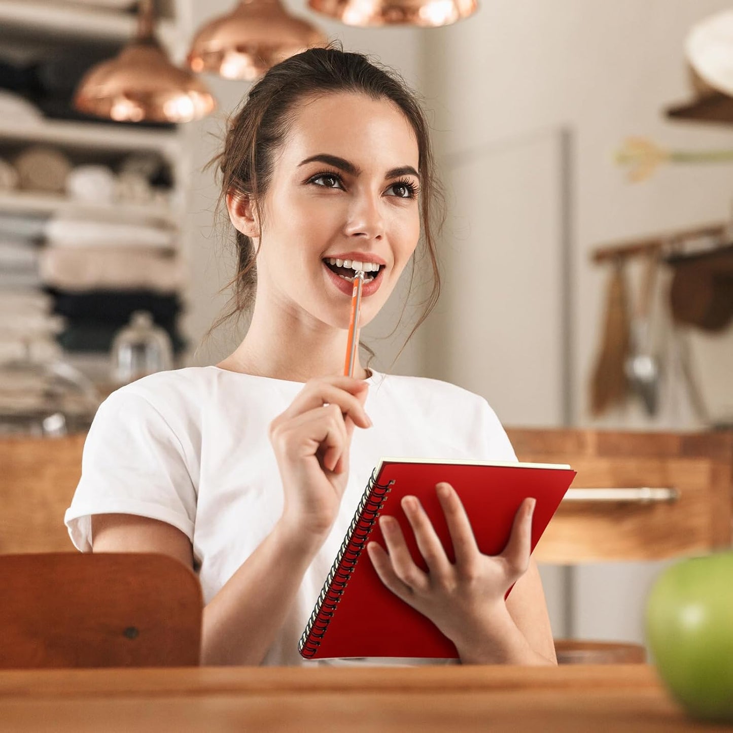 Yahenda 72 Pcs Spiral Notebook Bulk A5 Journal Lined 8.3'' x 5.5'' Writing Composition Paper Small Notepad Subject Notebook for Students Office Business Back to School Supplies (Red)