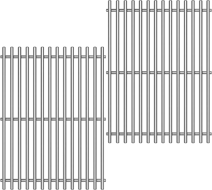 9MM 15" Stainless Steel Grill Grates for Weber Spirit E-210 Spirit E/S 200 & 210 Genesis Silver A Spirit 500 Gas Grill with Side Control Panel for Weber 7522 65905 65904 Spirit 200 Series