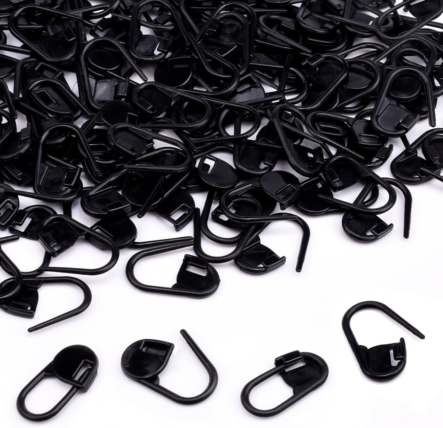150 PCS Plastic Knitting Stitch Markers for Crocheting, Crochet Stitch Marker for Yarn Crafts Knitting Weaving Locking Plastic Safety Pins Crochet Supplies Accessories, Black