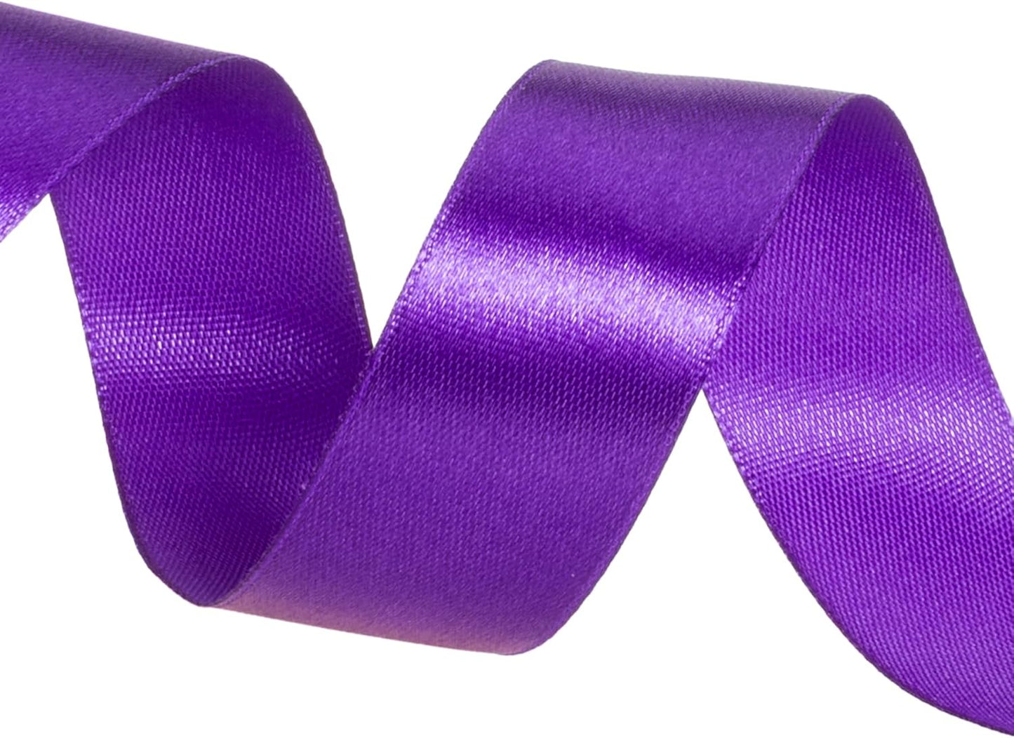 1 Inch Purple Solid Satin Ribbon, 50 Yards Craft Fabric Ribbon for Gift Wrapping Floral Bouquets Wedding Party Decoration