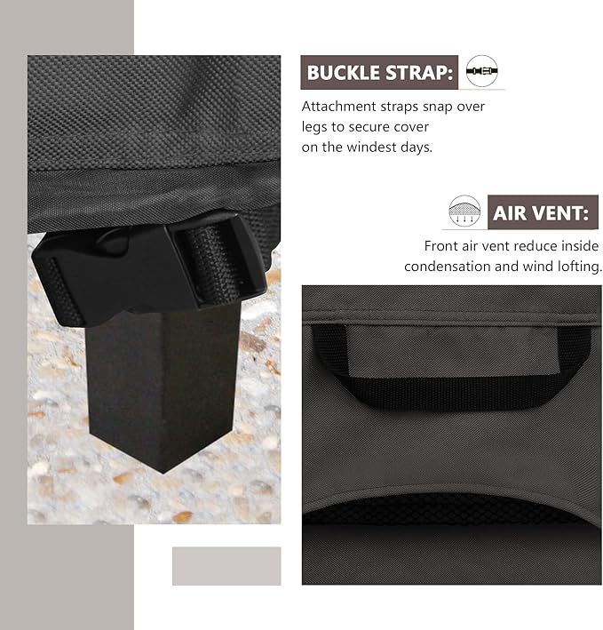 ULTCOVER Waterproof Vertical Electric Smoker Cover 30 inch for Most Square Gas Propane BBQ Smokers Size Upto 22W x 20D x 35H inch, Black