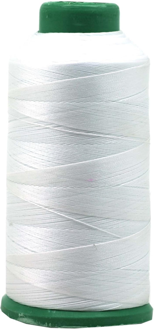 Mandala Crafts Bonded Nylon Thread White Heavy Duty Sewing Threads - 1500 YDs Size 69 210D T70 Tex 70 Thread for Leather Jeans Weaving Outdoor Marine Upholstery Threads