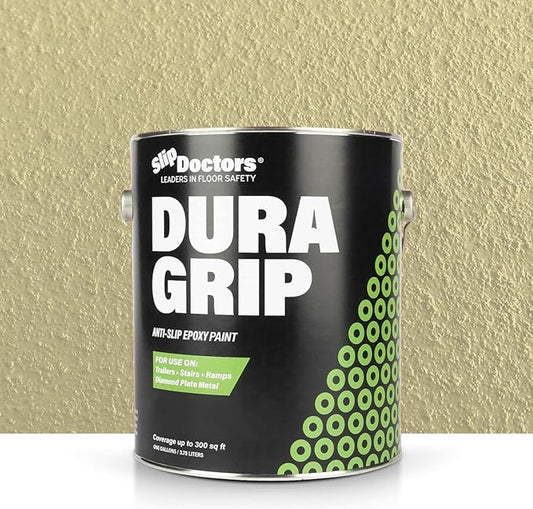 Dura Grip Anti-Slip Paint for Concrete, Wood, Tile and Metal – Non-Skid Coating for Floor, Decking and Ramps – Gallon (Sand)