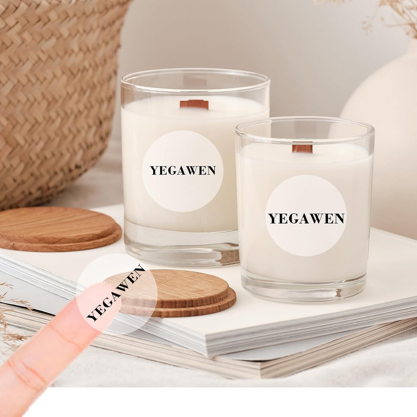 Round Transparent Thermal Label Stickers- 1.5 Inch, Round Clear Self-Adhesive Direct Thermal Labels, Perforation Line Design& Waterproof- 350 Sheets