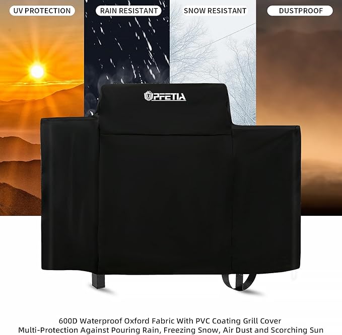 Grill Cover for Pit Boss 440 Deluxe Wood Pellet Grill, 73440/456 Pellet Cover - Waterproof, Heavy Duty & Weather Resistant Outdoor Cover