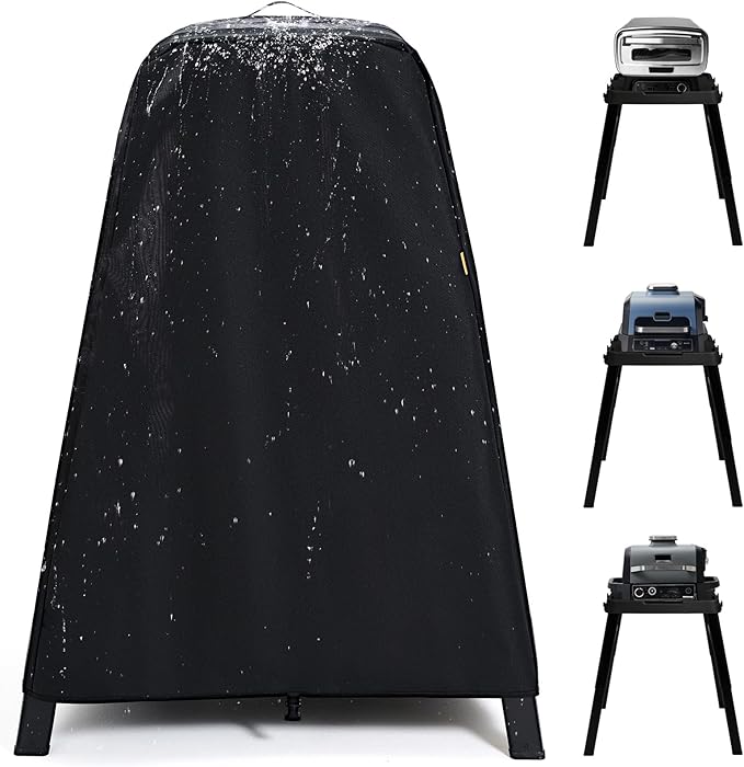 Waterproof Cover for Ninja Woodfire Outdoor Grill & Smoker and for Artisan Pizza Oven on Ninja XSKUNSTAND Stand, Outdoor Grill Accessories for Models OG700/800/900/OO100/MO200 Series (Cover Only)