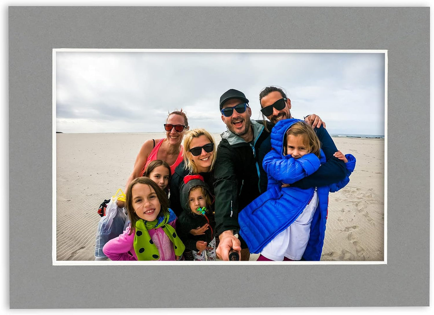 11x14 Mat for 8.5x11 Photo - Precut Mid Grey Picture Matboard for Frames Measuring 11 x 14 Inches - Bevel Cut Matte to Display Art Measuring 8.5 x 11 Inches - Acid Free ONE MAT