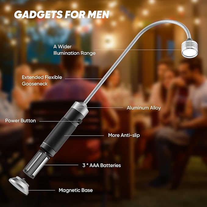 Valentines Day Gifts for Him: Grill Master Gifts for Men Husband - Grill Lights for Outdoor Grill with Magnetic Base - Smoker Grilling Accessories - Mens Gifts for Valentines Day 2 Pack