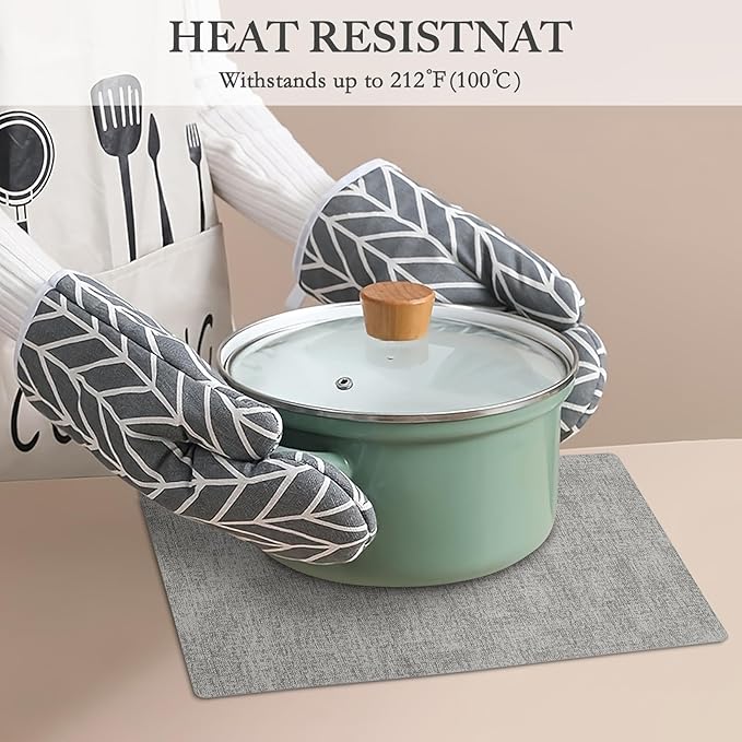 Faux Leather Heat Resistant Placemats Set of 6 – Waterproof Oilproof Wipeable Dining PU Place Mat Easy Clean Table Mats for Kitchen/Dining/Party/Holiday, Light Grey