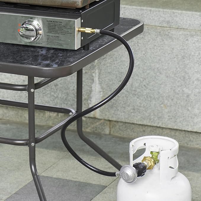 SHINESTAR 3 Feet Propane Adapter Hose and Regulator for Blackstone 17 & 22 Inch Flat Top Griddle, Switch to 20 lb Tank