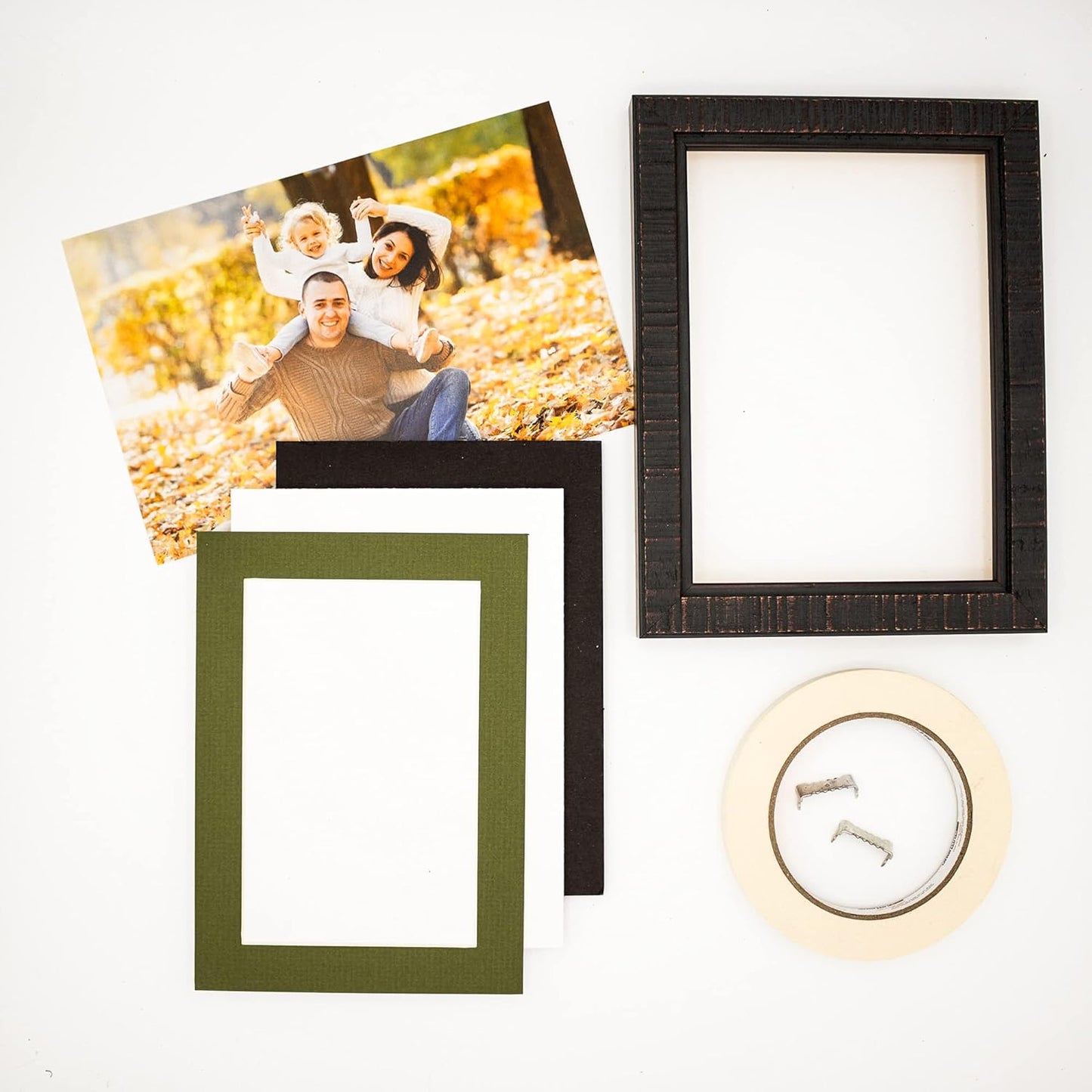 11x14 Mat for 8.5x11 Photo - Precut Dill Green Picture Matboard for Frames Measuring 11 x 14 Inches - Bevel Cut Matte to Display Art 8.5 x 11 Inches - Acid Free ONE MAT with Backing Board & Clear Bag