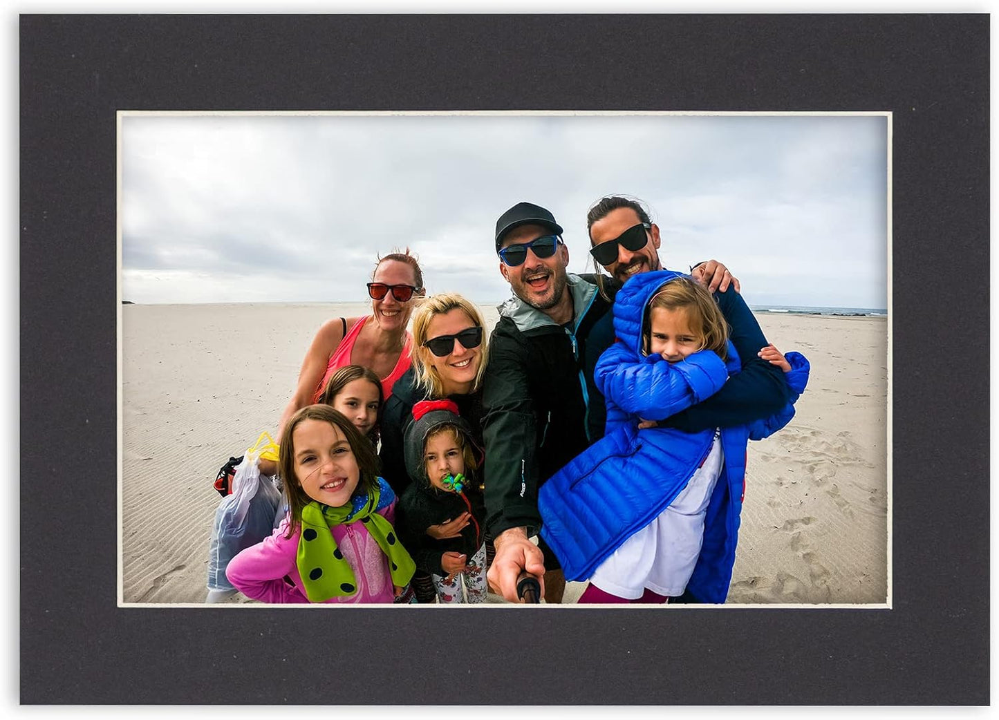 5x7 Mat for 8.5x11 Frame - Precut Mat Board Acid-Free Black 5x7 Photo Matte Made to Fit a 8.5x11 Picture Frame, Premium Matboard for Family Photos, Show Kits, Art, Picture Framing, Pack of 10 Mats