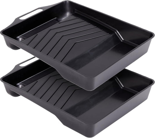 Precision Defined Paint Trays, Paint Roller Trays Liner, Plastic Paint Pan for Roller Brushes, Painting Tray for Painting with Deep Paint Pocket (Paint Roller Tray (2-Pack), 11-inch)
