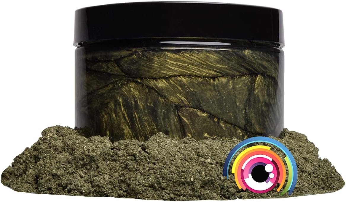 Eye Candy Pigments Premium Green Mica Powder - Green Onion (50gr) - for Epoxy, Resin, Soap, Paint, Woodworking, Acrylic Pouring, Bath Bombs, Fishing Lures - DIY Arts and Crafts Additive