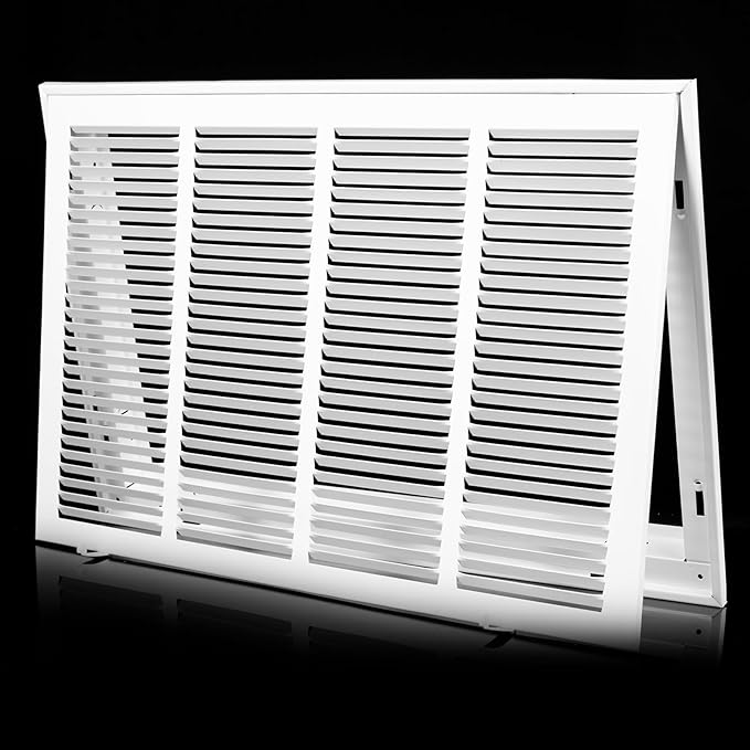 24x20 Return Air Grille [Duct Opening Size],Return Air Vent Cover for Wall Or Ceiling,Steel Return Air Filter Grilles Removable Face/Door for 1 Inch Filters (24"W x 20"H [Duct Opening])