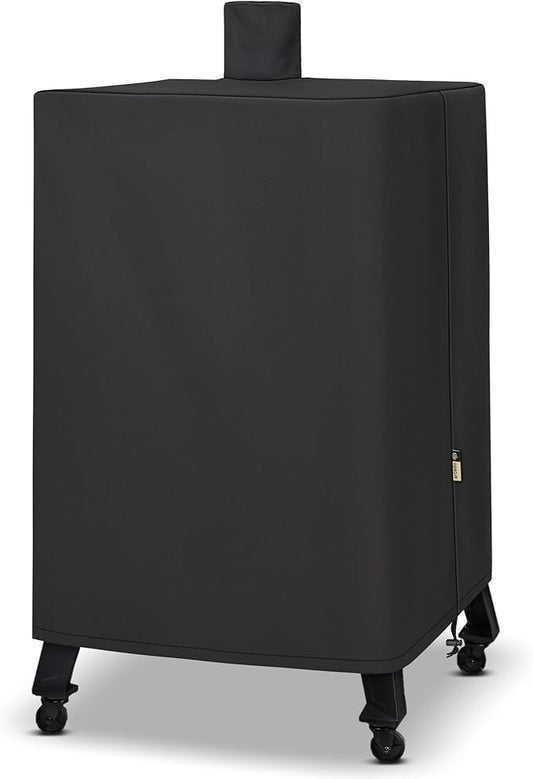 Arcedo Vertical Smoker Cover Compatible with Pit Boss Copperhead 4, 5, 7 Series, PBV4PS2, PBV4NX, Pro 4-Series, Heavy Duty Waterproof Outdoor Wood Pellet Grill Cover for PB 73550, Black
