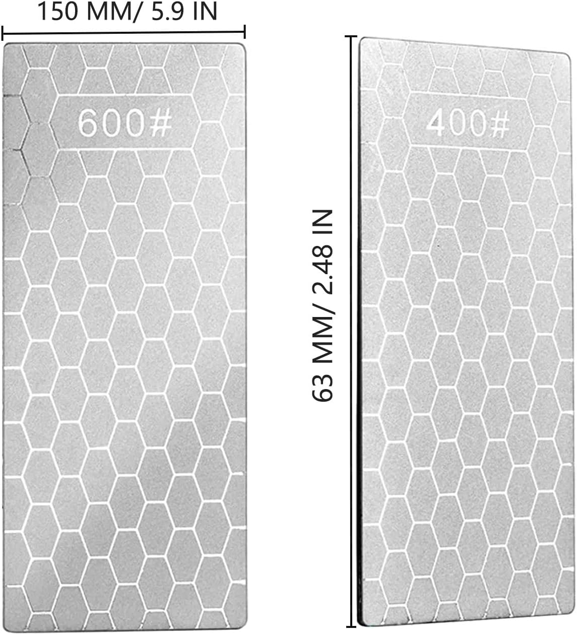 Diamond Sharpening Stone for 6 PCS Diamond Plate Honing Stone for Kitchen Sharpening Dull Knives Grindstone (SET-B)