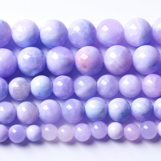 Galaxy Starry Purple Persian Jade Stone Beads Gem Round Loose Beads for Jewelry Making DIY Bracelet 120pcs 6mm 2 Strands 32"