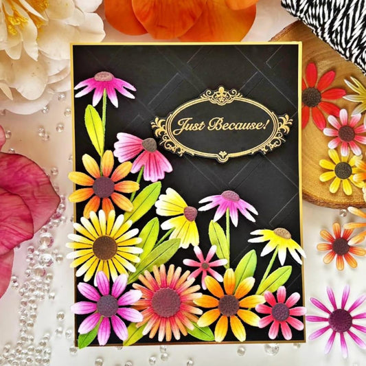 Cutting Dies Metal Stencils Scrapbooking Tools DIY Embossing Template for Paper Card Making Album Arts Crafts Supplies (Flower Set-20.4x10.1cm)