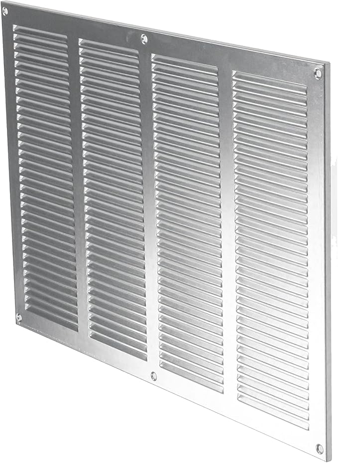 Repa Market Air Vent Cover 16x12 Inch (Outer Dimensions) Galvanized Steel Louvered Grill Cover with Mesh Screen/Wall or Ceiling Vent/HVAC Register for Indoor and Outdoor Ventilation