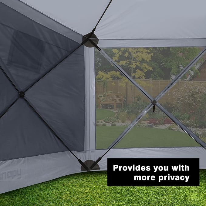 MASTERCANOPY Wind Screen Side Panel with Window for 12x12 Escape Screen Shelter Canopy Tent - Weatherproof, UV Resistant Sun Shade Attachment Accessory (Beige, 1 Pack)