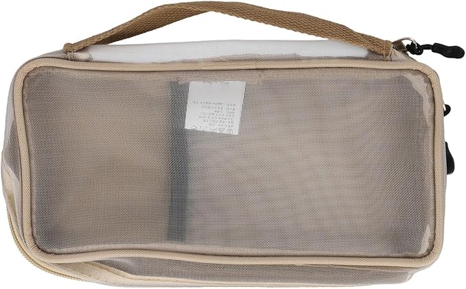 Portable Camping Kitchen Utensil Organizer Roll Bag Outdoor Cutlery Storage Case Tableware Holder for Travel Picnic Backpacking BBQ Hiking Beach Park Activities（Khaki）