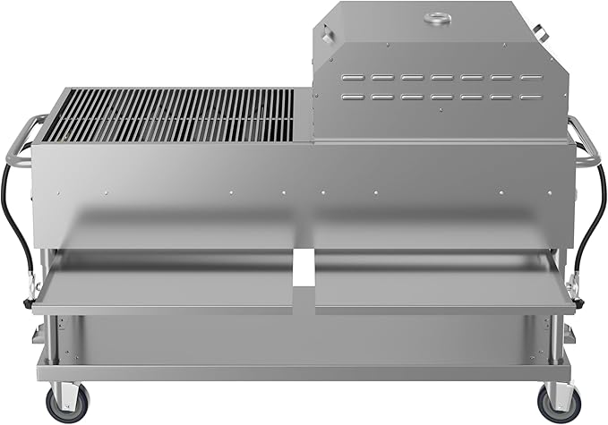 60 in. 8-Burner Commercial Outdoor Propane Gas Grill with 30 in. Pizza Oven in Stainless-Steel, ETL Listed (CGKIT6-P30)