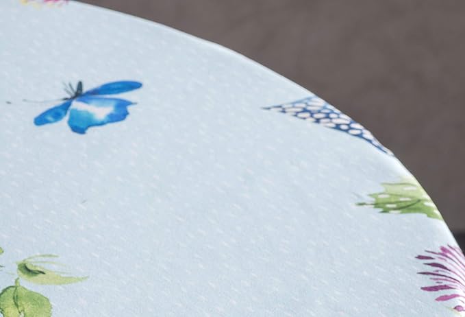 Maison d' Hermine Table Cloth Round Table 100% Cotton 69 Inches Tablecloth Reusable Decorative for Dining Room, Farmhouse, Home, Party, Festive & Wedding Spring Summer - Jardin D'Ete - Mint