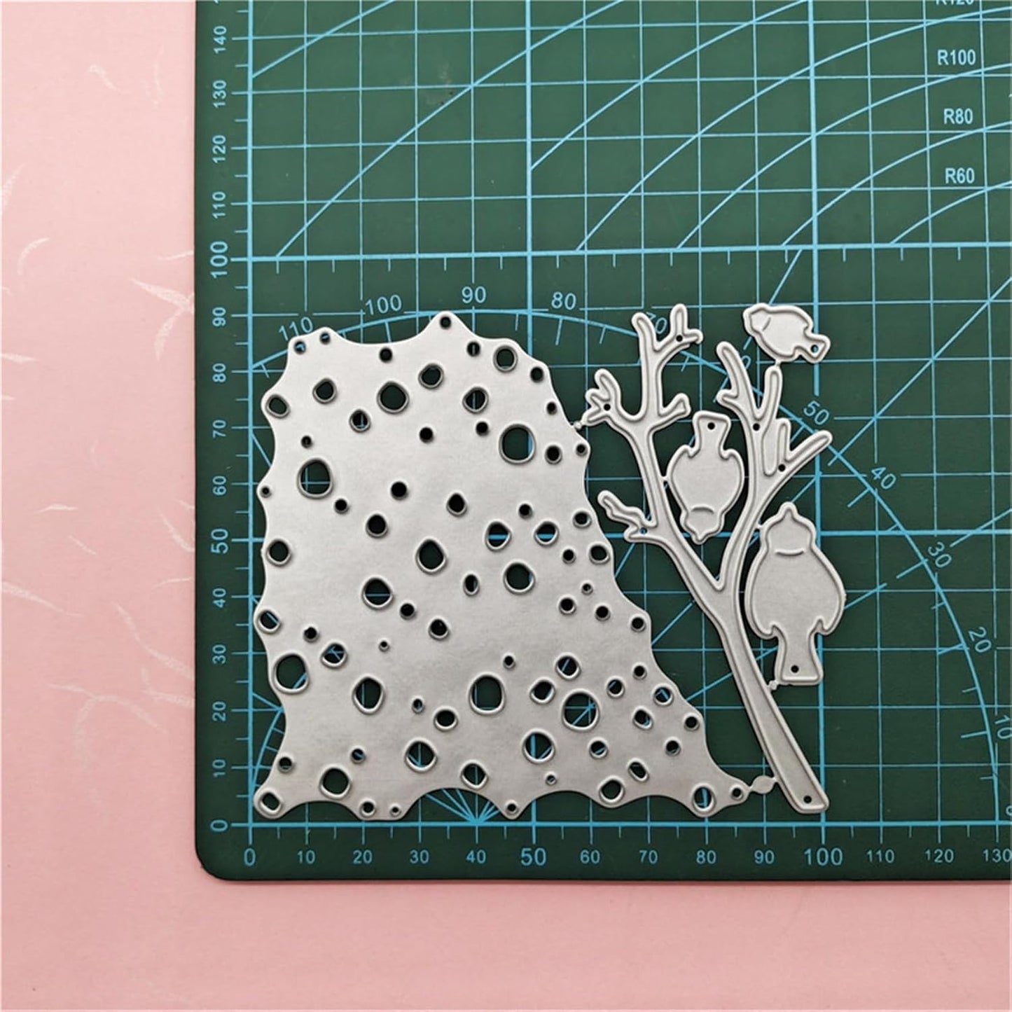 Metal Cutting Dies DIY Merry Christams Embossing Stencil Template Scrapbooking Card Making Mold Photo Album Arts Crafts Tools (Bird Perch-10.8x9cm)