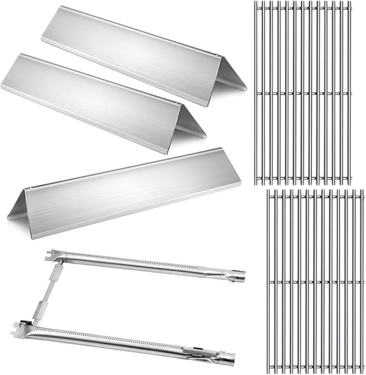 7637 Grid Grates 7635 Stainless Steel Flavorizer Bar with Burner for Weber Replacement for Spirit 200 Series, Spirit E-210, Spirit S-210 Spirit E-220, Spirit S-220 Gas Grills