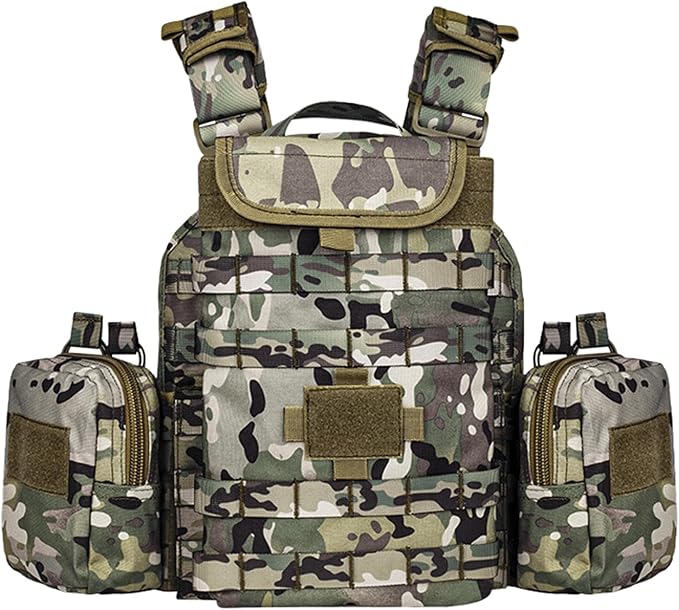 YAKEDA Tactical Outdoor Training Vest - Molle Vest With Multi-Functional Pouches For Training, Hunting & Hiking