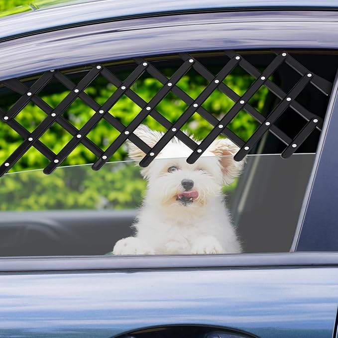 Pet Car Window Fence Adjustable Retractable Dog Barrier Safety Mesh Guard for Truck and SUV Travel