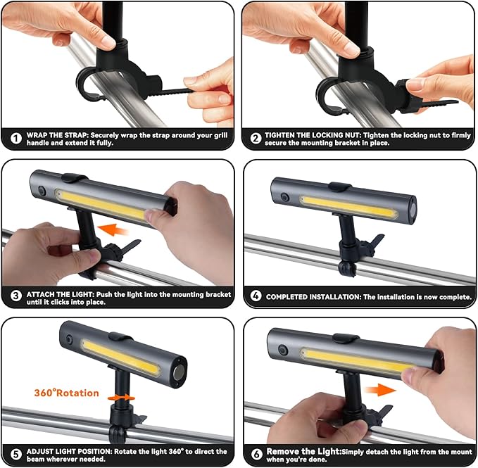 Grill Lights for Outdoor Grill Designed for Blackstone Weber Griddle, Magnetic BBQ Grill Light for Blackstone Griddle Accessories, Magnetic LED Grill Lights Gift for Men Women Dad Mom
