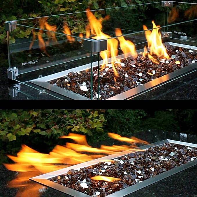 Celestial 23.5" x 11.5" x 6" Wind Guard, fits Celestial 18”x6” Fire Pit Burner Pans