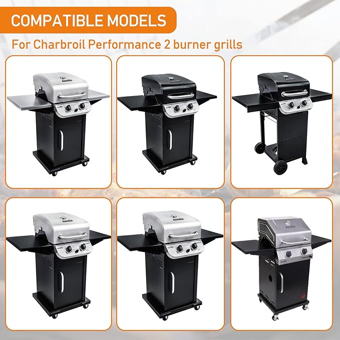 Grill Grates 18 Inch for Charbroil Performance 463625219 463625217 463673519, Grill Grates Replacement for Char-Broil 463673017 463673517, Replacement Parts for G470-0003-W1 G470-0002-W1, 2 Packs