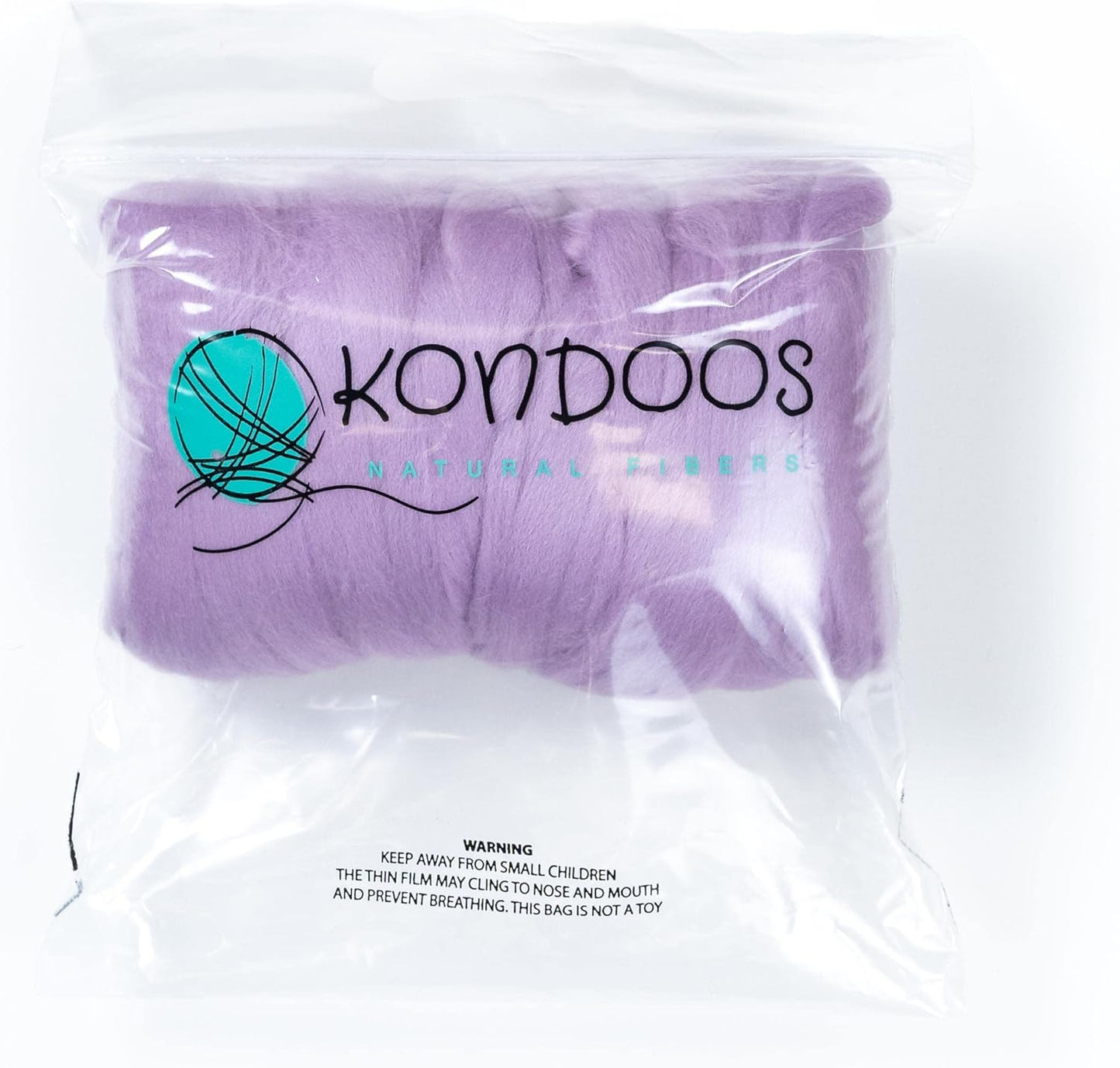 Colored Natural Wool roving, 8 OZ. Best Wool for Needle Felting, Wet Felting, handcrafts and Spinning. (Lavender)