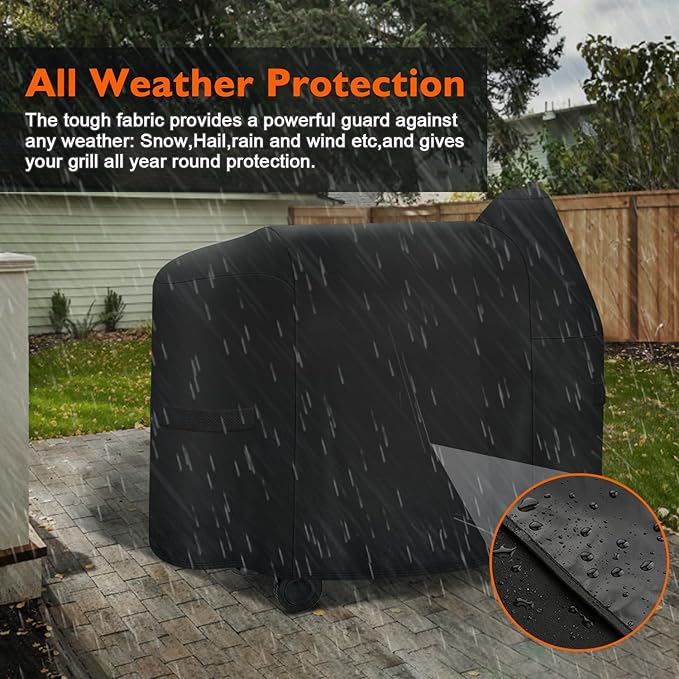 i COVER 600D Grill Cover for Pit Boss 820-850 Series, Heavy-Duty Premium Canvas BBQ Covers for PitBoss Smoker, Wood Pellet Cover for Pit-Boss Z-Grill 700, 820 Deluxe, Pro 850