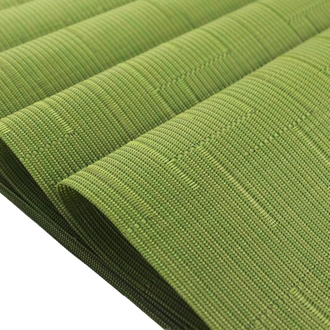 PIGCHCY Placemats Set of 8 Washable Durable Place Mats Vinyl Heat Resistant Non-Slip Table Mats Indoor Outdoor (Sage Green)