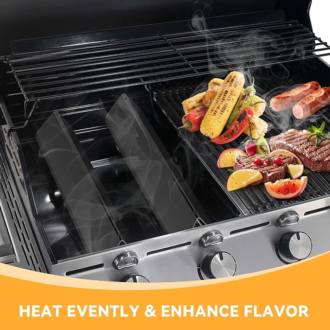 15.3 inch Flavorizer Bars for Weber Spirit Grill Parts Spirit I & Spirit II E310 E320 E330 S310 S320 S330 Gas Grills with Front Control Knob, 5 PCS 7636 Porcelain-enameled Steel Flavor Bars