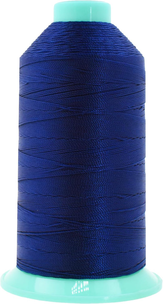Mandala Crafts Bonded Nylon Thread Dark Blue Heavy Duty Sewing Threads - 800 YDs Size 207 630D T210 Tex 210 Thread for Leather Jeans Weaving Outdoor Marine Upholstery Threads