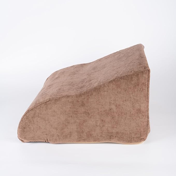 Foot Rest for Under Desk at Work Ergonomic Under Desk Footrest，Support Foot Pillow Double-Sided Footstool， for Office, Home & Gaming Leg Elevation Pillow Brown